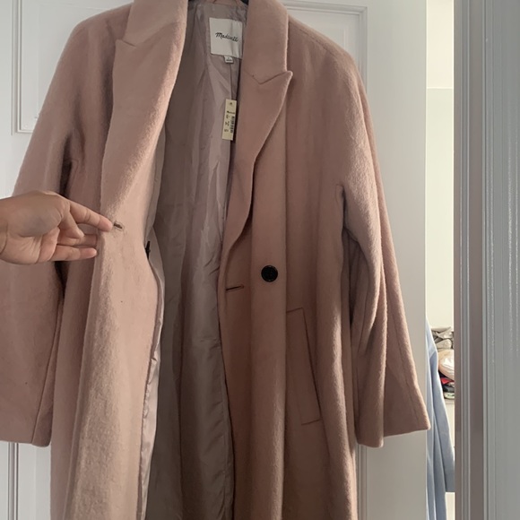 NWT Madewell atlas coat in blush pink size 4 - Picture 5 of 5